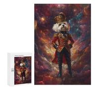 Puzzles pour Adolescents Space Dog in Uniform Cosmic Nutcracker Maltese Dog Puzzles pour Adolescents - Décoration Murale - Cadeau Unique pour Anniversaire Et Noël