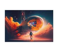 Puzzles pour Adolescents Space Exploration Astronaut and Futuristic Ship Puzzle pour Adultes, Jeux Relaxants, Décoration Murale Idéale comme Cadeau 75x50cm/1000pcs