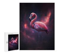 Puzzles pour Adolescents Space Flamingo Puzzles pour Adultes, Jouets Anti-Stress, Difficile, Cadeau d'anniversaire, Cadeaux, 500 PCS