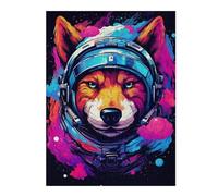 Puzzles pour Adolescents Space Fox Adventure -3 Puzzles pour Adultes Jeux Familiaux Difficile Difficile Est Idéal comme Cadeau 1000pcs(52x38cm)