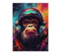 Puzzles pour Adolescents Space Monkey Explorer-1 Puzzles pour Adultes Jeux Familiaux Difficile Difficile Est Idéal comme Cadeau 1000pcs(52x38cm)