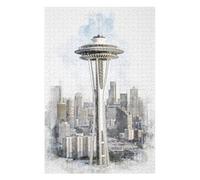 Puzzles pour Adolescents Space Needle Puzzles pour Adultes - Cadeaux d'anniversaire - Jeu Familial - Convient Aux Personnes De 14 Ans Et Plus