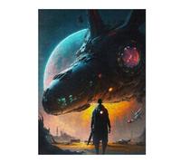 Puzzles pour Adolescents Space Odyssey Alone in The Stars Puzzles pour Adultes, Jeu Familial, Course De Vitesse Manuelle, Cadeaux d'anniversaire Uniques 52x38cm/1000pcs