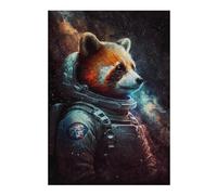 Puzzles pour Adolescents Space Red Panda Explorer -1 Casse-têtes pour Adultes, Jeux De Réflexion, Cadeaux Anti-Stress pour Les Amis Et La Famille 38x26cm/1000pcs