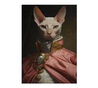 Puzzles pour Adolescents Sphynx Cat King Puzzles pour Adultes, Jeu Familial, Course De Vitesse Manuelle, Cadeaux d'anniversaire Uniques 38x26cm/1000pcs