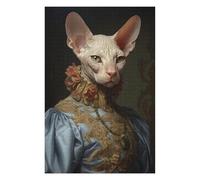 Puzzles pour Adolescents Sphynx Cat Queen Puzzles Anti-Stress, Jouets pour Se Détendre À La Maison, Cadeaux d'anniversaire Et Cadeaux Uniques 75x50cm/1000pcs