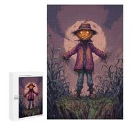 Puzzles pour Adolescents Spooky Scarecrow Halloween Decor Puzzle Anti-Stress pour Adolescents Chaque Pièce Est Unique - Idéal comme Cadeau pour Toute La Famille 1000 PCS