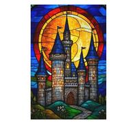 Puzzles pour Adolescents Stained Glass Castle Puzzles pour Adultes, Jouet, Décoration Murale, Décoration Intérieure, Défi À Réaliser 75x50cm/1000pcs