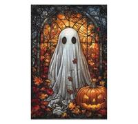 Puzzles pour Adolescents Stained Glass Ghost Art Puzzles pour Adultes - Jouets Anti-Stress - Décoration Parfaite - Cadeaux d'anniversaire Uniques 75x50cm/1000pcs