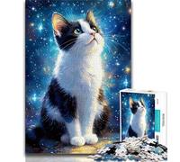 Puzzles pour Adolescents Star Cat 1 000 pièces pour Adultes et Adolescents Cadeaux d'anniversaire Uniques pour Les 14 Ans et Plus (50x75cm)