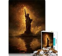 Puzzles pour Adolescents Statue de la Liberté 1000 pièces Anti-Stress défi Difficile décoration d'intérieur Jouets 38x26cm