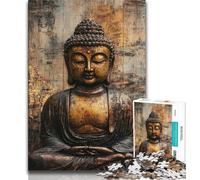 Puzzles pour Adolescents Statues de Bouddha 1000 pièces pour Adultes idée Cadeau d'anniversaire pour Adultes Jeu Familial et Passe-Temps 75x50cm