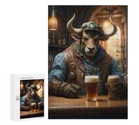 Puzzles pour Adolescents Steampunk Craft Beer Ox Puzzles pour Adolescents - Décoration Murale - Cadeau Unique pour Anniversaire Et Noël