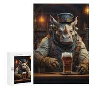 Puzzles pour Adolescents Steampunk Craft Beer Rhino Puzzles pour Adolescents - Décoration Murale - Cadeau Unique pour Anniversaire Et Noël