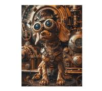Puzzles pour Adolescents Steampunk Dog Cocker Puzzles pour Adultes Jeu Manuel Décoration Intérieure Est Idéal comme Cadeau 52x38cm/1000pcs