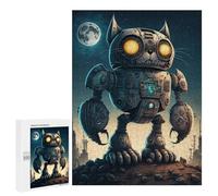 Puzzles pour Adolescents Steampunk Robot Cat Art Puzzles pour Adolescents - Décoration Murale - Cadeau Unique pour Anniversaire Et Noël