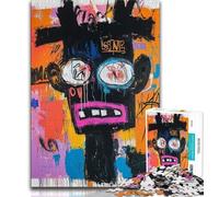 Puzzles pour Adolescents Style Basquiat tête de Mort 1 000 pièces Jouet éducatif et décompressant idéal pour Un Anniversaire ou comme Cadeau (26x38cm)