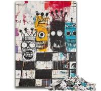 Puzzles pour Adolescents, Style Basquiat, têtes de Mort, pour Adultes, Anti-Stress, pour Les Vacances, pour Tuer Le Temps, décoration d'intérieur (75x50cm)