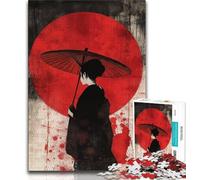 Puzzles pour Adolescents Style Japonais Geisha 1 000 pièces pour Adolescents et Adultes Jouets éducatifs Anti-Stress pour renforcer l'amour Entre Couples (38x26cm)
