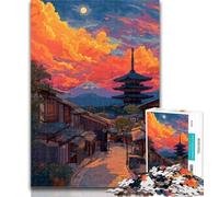 Puzzles pour Adolescents, Style Temple Japonais, 1 000 pièces, pour Adultes, Jouet éducatif, idéal comme Cadeau pour Toute la Famille, 50x75cm