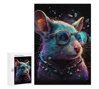 Puzzles pour Adolescents Stylish Animal Sunglasses Art Puzzles pour Adultes À Monter Soi-même, Décorations Murales, Idées Cadeaux pour Toute La Famille 300 PCS