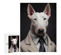 Puzzles pour Adolescents Stylish Bull Terrier in Suit -1 Puzzles pour Adultes Jeu Manuel Cadeau d'anniversaire Cadeau d'anniversaire, Cadeaux, 500 PCS