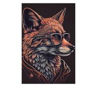 Puzzles pour Adolescents Stylish Fox Artwork Puzzles pour Adultes Jeux Amusants pour S'amuser en Famille Interaction Parent-Enfant 75x50cm/1000pcs