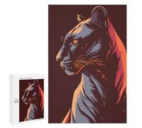 Puzzles pour Adolescents Stylized Black Panther Portrait Puzzles pour Adolescents - Décoration Murale - Cadeau Unique pour Anniversaire Et Noël