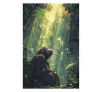 Puzzles pour Adolescents Sunlit Tropical Chimpanzee Puzzles pour Adultes, Jeu Familial, Course De Vitesse Manuelle, Cadeaux d'anniversaire Uniques 75x50cm/1000pcs