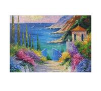 Puzzles pour Adolescents Sunny Road to The Sea Puzzle pour Adultes - Jeu Manuel - Découpe De Précision - Idéal pour Un Anniversaire Ou Noël 1000pcs(38x26cm)