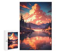 Puzzles pour Adolescents Sunset Horizon Serenity Puzzles pour Adultes - Jeu Manuel - Niveau De Difficulté Élevé - Idée Cadeau Originale pour Un Anniversaire 1000 PCS