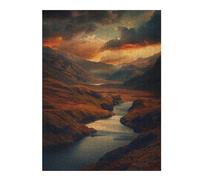 Puzzles pour Adolescents Sunset Valley Glow Puzzles pour Adultes, Jouets, Décoration Murale, Cadeaux Et Idées Cadeaux Uniques pour Anniversaires 52x38cm/1000pcs