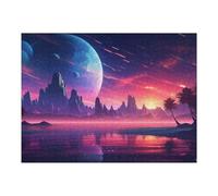 Puzzles pour Adolescents Sunset Vibes in Neon Glow Puzzles pour Adultes : des Jouets À Monter Soi-même, Amusants Et Originaux, Parfaits pour Un Anniversaire Ou Noël