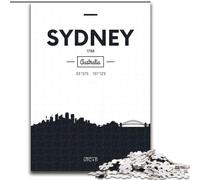 Puzzles pour Adolescents Sydney Australie pour et à partir de 14 Ans Jouez aux Jouets Car C'est idéal comme Cadeau pour Toute la Famille (26x38cm) 1000 pièces