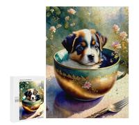 Puzzles pour Adolescents Teacup Puppies Cute & Cozy Casse-têtes pour Adolescents - Jeu De Réflexion - Améliore La Mémoire - Cadeaux De Noël Et d'anniversaire
