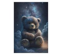Puzzles pour Adolescents Teddy Bear in Space Puzzles pour Adultes, Jouets À Monter Soi-même, Décoration Parfaite, Interaction Parent-Enfant 75x50cm/1000pcs