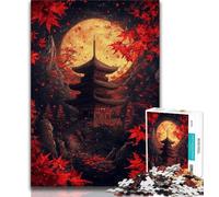 Puzzles pour Adolescents Temple Japonais Fantastique, Jouets éducatifs et Amusants à la Maison, Cadeaux d'anniversaire et de Voyage (38x26cm)