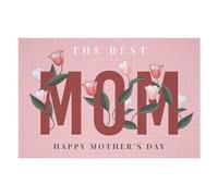Puzzles pour Adolescents The Best Mom Happy Mother Puzzle pour Adultes - Jeu Manuel - Découpe De Précision - Idéal pour Un Anniversaire Ou Noël 1000pcs(75x50cm)