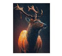 Puzzles pour Adolescents The Glowing Deer Puzzles Anti-Stress, Jouets pour Se Détendre À La Maison, Cadeaux d'anniversaire Et Cadeaux Uniques 52x38cm/1000pcs