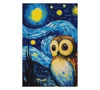 Puzzles pour Adolescents The Starry Night Owl Puzzle Familial - Améliore La Mémoire - Cadeau d'anniversaire Et Cadeau Unique 75x50cm/1000pcs