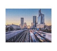 Puzzles pour Adolescents The Way to La Defense Puzzle pour Adultes - Jeu Manuel - Découpe De Précision - Idéal pour Un Anniversaire Ou Noël 1000pcs(52x38cm)