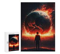 Puzzles pour Adolescents The World is on Fire Puzzles pour Adolescents : Améliorent La Mémoire. Chaque Pièce Est Unique - Idée Cadeau d'anniversaire Unique 300 PCS