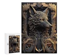 Puzzles pour Adolescents Throne of Wolf Portrait Puzzle pour Adultes, Décoration Murale, Œuvre d'art, Cadeau d'anniversaire, Cadeaux, 300 PCS
