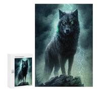 Puzzles pour Adolescents Thunder Wolf Fantasy Art Print Casse-tête pour Adolescents : Analyse Et Logique, Difficile Et Stimulant, Idéal comme Cadeau 300 PCS