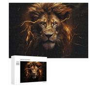 Puzzles pour Adolescents Thundering Majesty The Lion's Roar Puzzles pour Adultes Jouets Anti-Stress Vacances À La Maison Passer Le Temps Interaction Parent-Enfant 300 PCS