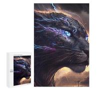 Puzzles pour Adolescents Thunderous Leopard Epic Wildlife Artwork Puzzles pour Adultes - Jeu Manuel - Niveau De Difficulté Élevé - Idée Cadeau Originale pour Un Anniversaire 1000 PCS