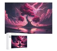 Puzzles pour Adolescents Thunderstorm Tree Reflections -1 Puzzles pour Adultes - Jeu Manuel - Niveau De Difficulté Élevé - Idée Cadeau Originale pour Un Anniversaire 1000 PCS