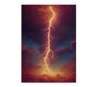 Puzzles pour Adolescents Thunderstorm with Lightning Strike Puzzle Familial - Améliore La Mémoire - Cadeau d'anniversaire Et Cadeau Unique 38x26cm/1000pcs
