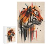 Puzzles pour Adolescents Tiger Art Print Poster-4 Casse-tête pour Adolescents : Analyse Et Logique, Difficile Et Stimulant, Idéal comme Cadeau 1000 PCS