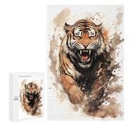 Puzzles pour Adolescents Tiger Watercolor Puzzles pour Adolescents - Décoration Murale - Cadeau Unique pour Anniversaire Et Noël